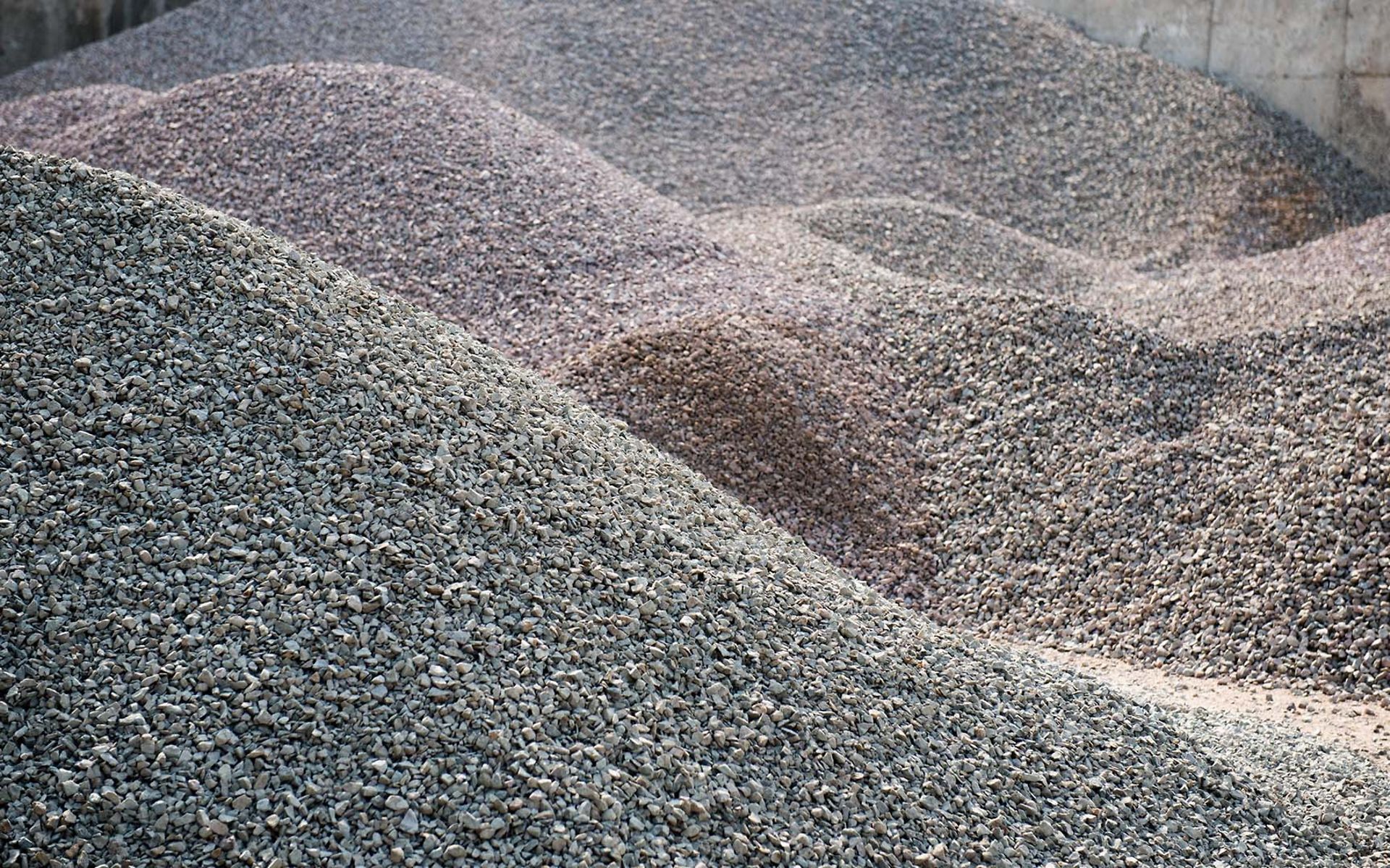 Kies auf einer Halde